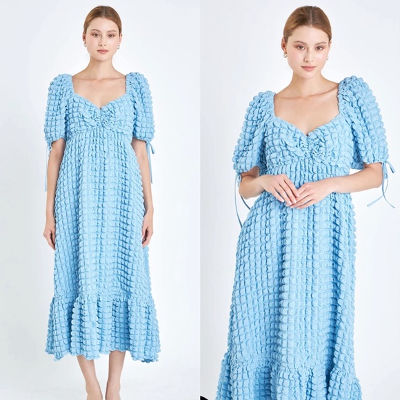 Endless Rose BUBBLE PUFF SLEEVE MAXI DRESS - Picture 3 of 15